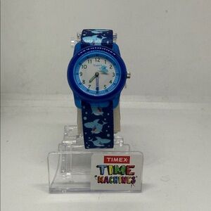 Timex Blue Kids Watch with Shark Design